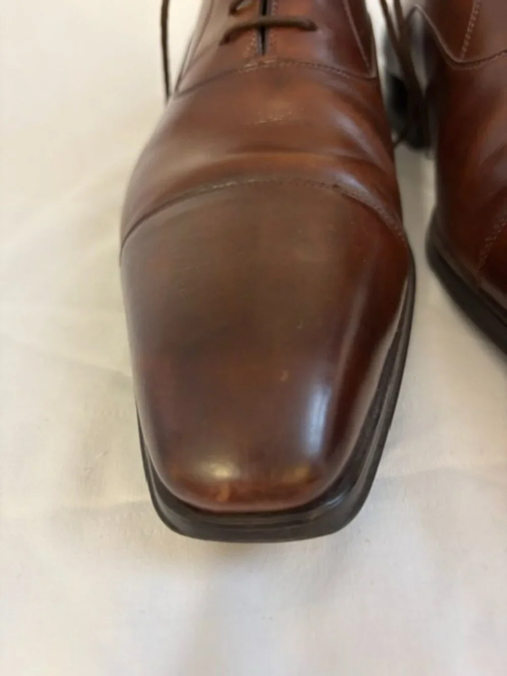 Magnanni Oxfords in Tobacco Brown Leather Men's Size 9.5M